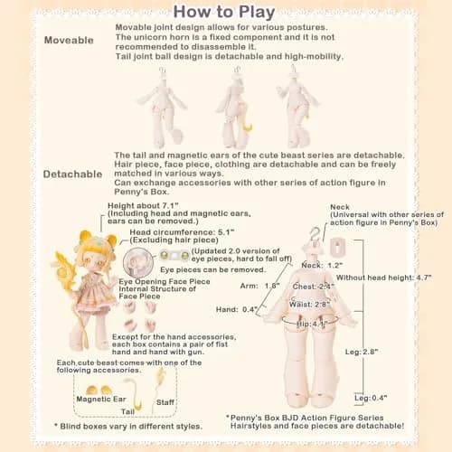 BEEMAI Antu Cute Beast Magic Series Single Box 19cm (7.5in) | Collectible Figure with Posable Joints thumbnail 3
