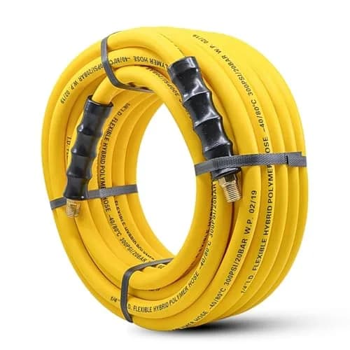 AVAGARD Hybrid Air Hose 1/4' x 100' | Ultra-Light, Kink-Resistant, 300 PSI, Brass Fittings thumbnail 1