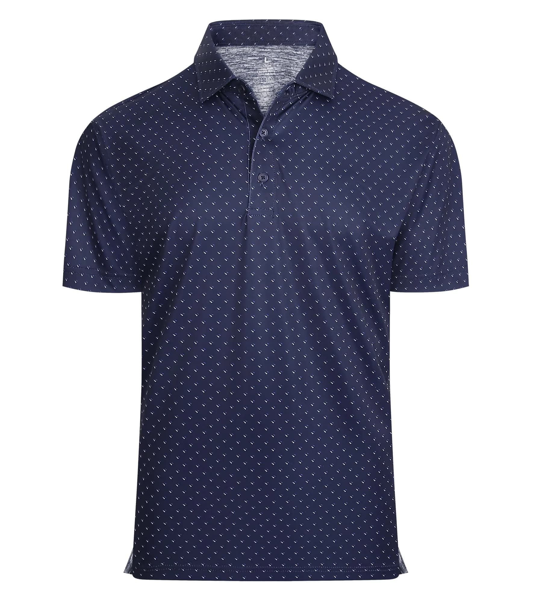Alex Vando Mens Golf Shirt Moisture Wicking Classic Print, Navy Sail, XXL | Breathable, Flex & Style - main product image