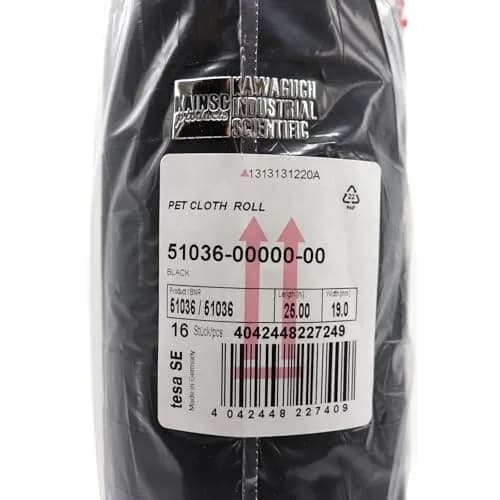 Tesa 51036 PET Cloth Automotive Harness Tape 19mm x 25m (0.75" x 82ft) | 16 Rolls, High Temp & Abrasion Resistant thumbnail 2