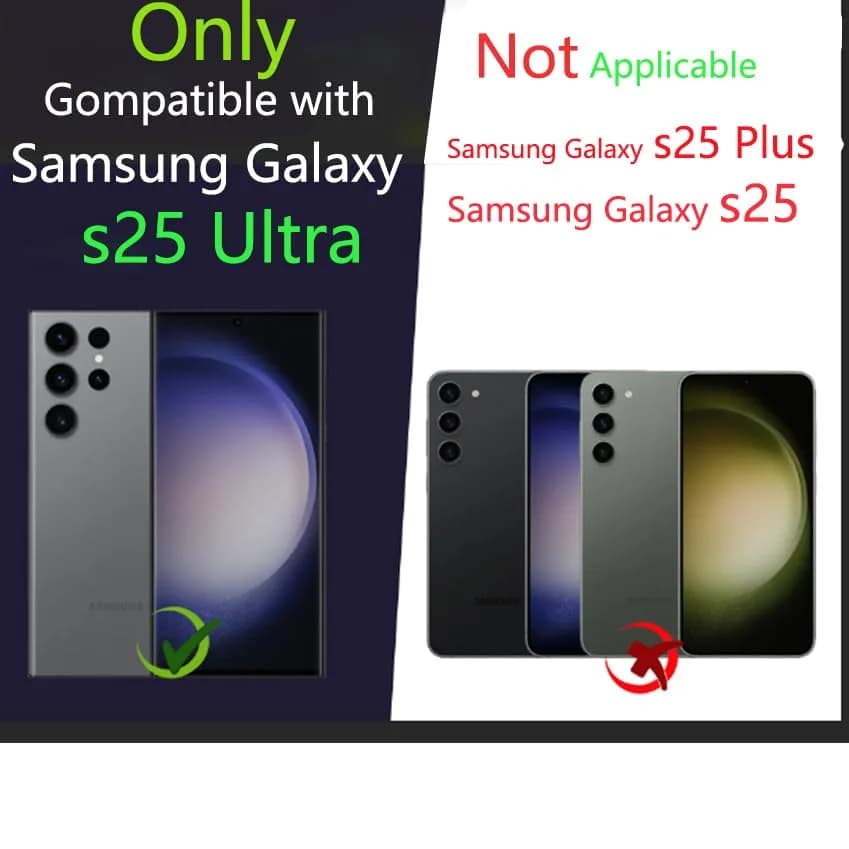 Lunivop Samsung Galaxy S25 Ultra Case Metal Heavy Duty Black Red | Military Grade Shockproof thumbnail 3