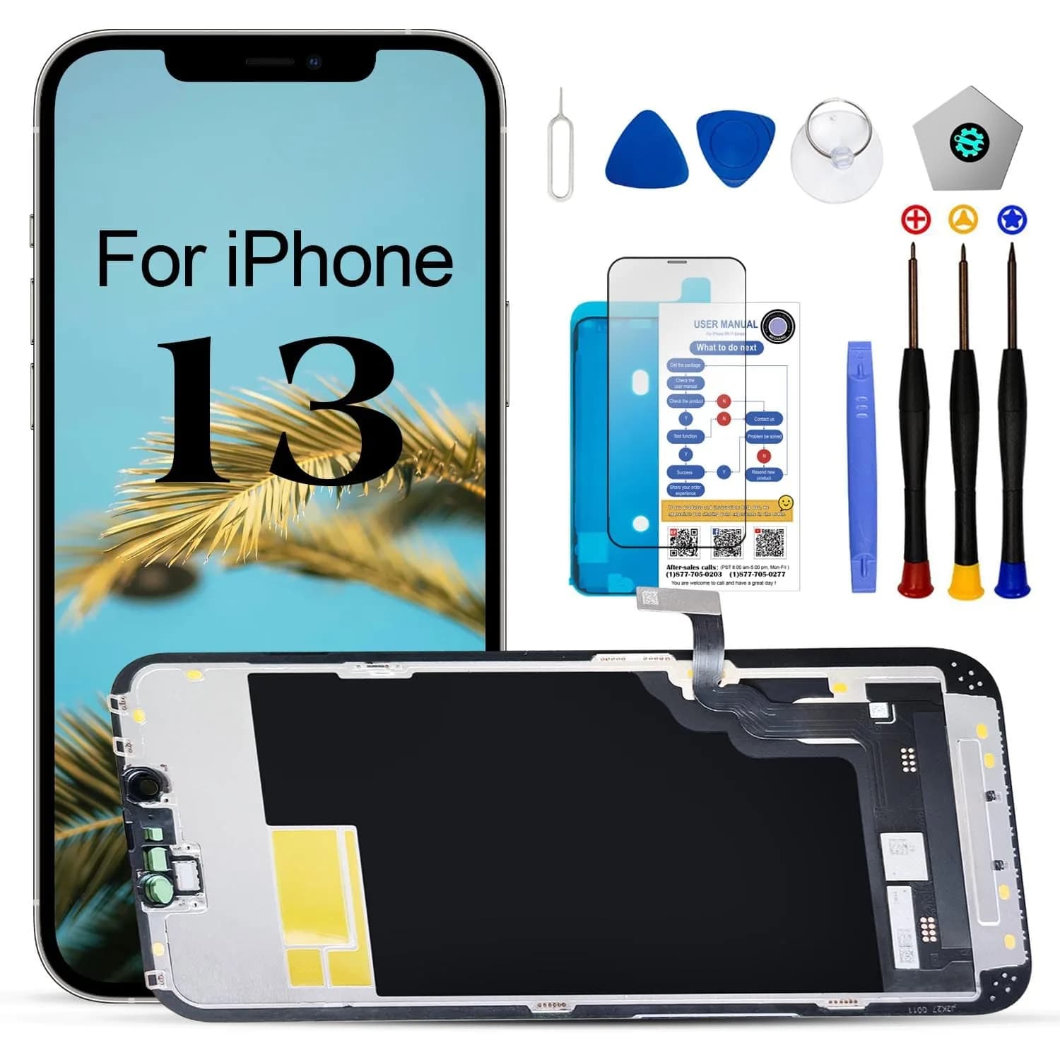 EFAITHLIFE iPhone 15 Screen Replacement 6.1 inch LCD Display with Tools Set — iPhone 13