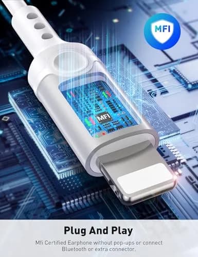 iMangoo MFi-Certified Wired Earbuds for Lightning Connector | HiFi Stereo with Mic & Volume Control thumbnail 3