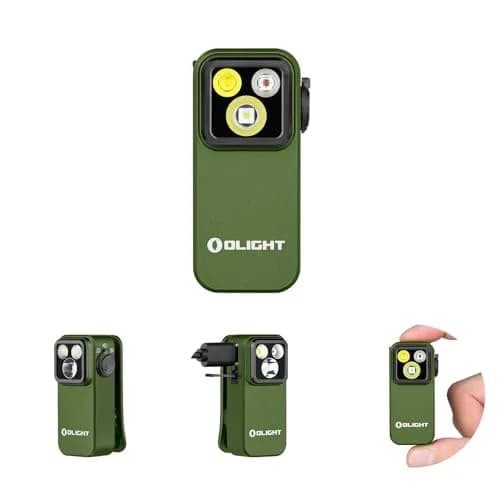 OLIGHT Oclip Pro Rechargeable EDC Clip-on Flashlight, OD Green | 500 Lumens Floodlight & 120m Spotlight thumbnail 1