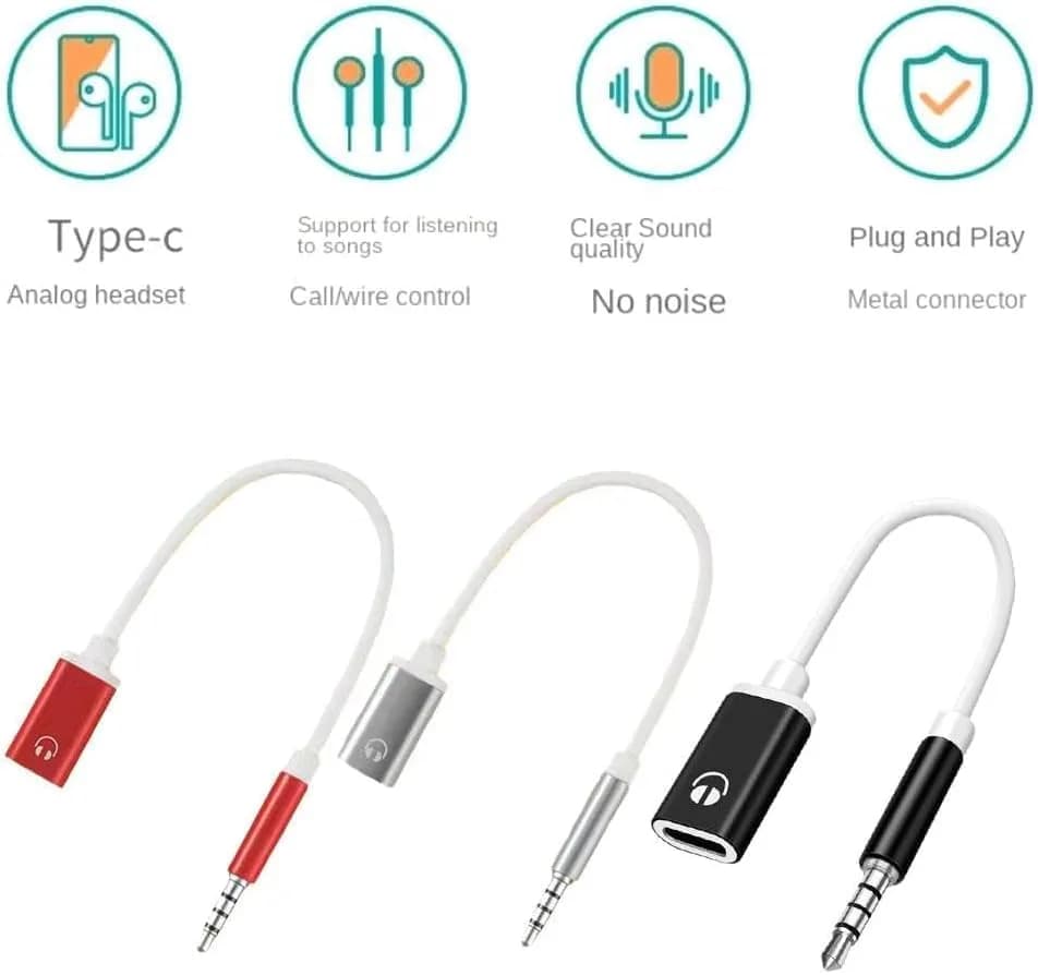 OONAISE Headphone Jack Adapter, 3.5mm Male to Type-C Female | Seamless Audio Bridge, Compact & Durable thumbnail 3