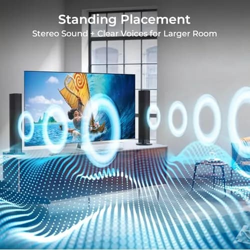 Assistrust Sound Bar for Smart TV | 80W Bluetooth/ARC/Opt/AUX Connect, Auto Volume Boost, 3 Equalizer Modes, 2 in 1 Detachable Design thumbnail 2