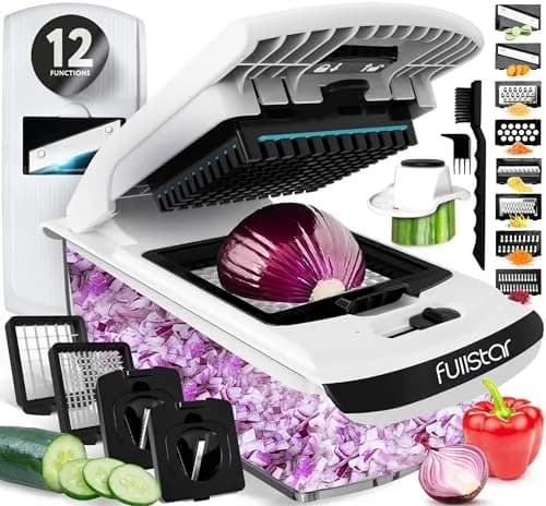 Fullstar Pro Original Vegetable Chopper & Mandoline Slicer Kitchen Gadget with 12 Blades | 1.35 kg (2.98 lb) | All-in-1 Meal Prep Tool thumbnail 1