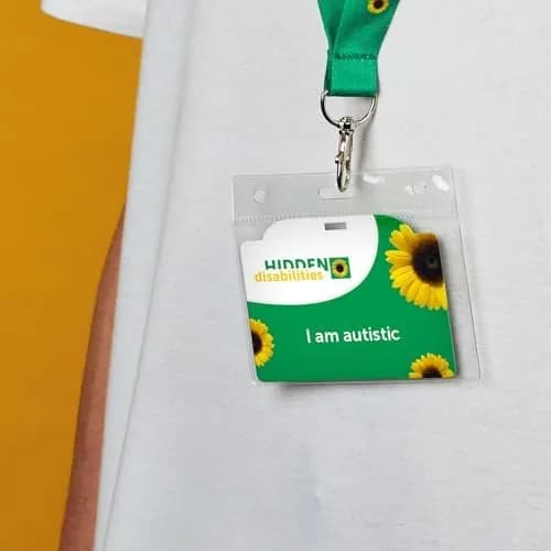 Hidden Disabilities Sunflower Lanyard (85cm) with Autism Card | Autism Awareness Badge for Kids & Adults thumbnail 3