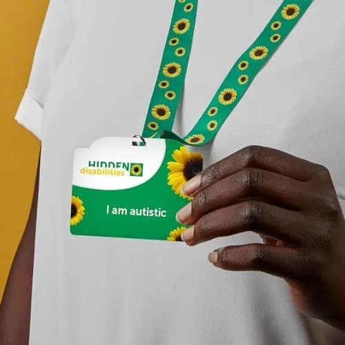 Hidden Disabilities Sunflower Lanyard (85cm) with Autism Card | Autism Awareness Badge for Kids & Adults thumbnail 5