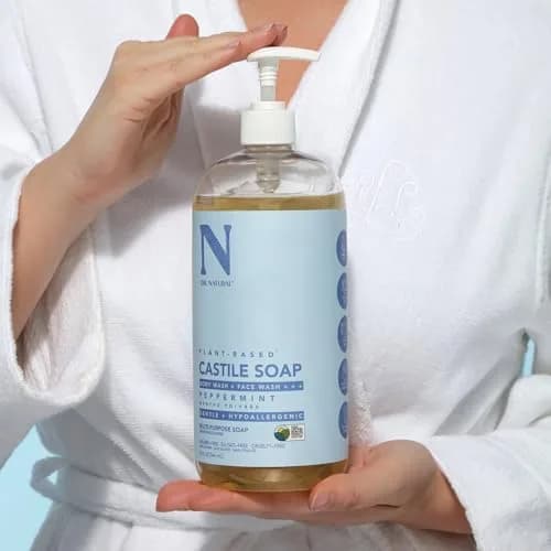 Dr. Natural Castile Liquid Soap - Peppermint 32 oz | Multi-Purpose Skin & Hair Cleanser thumbnail 7