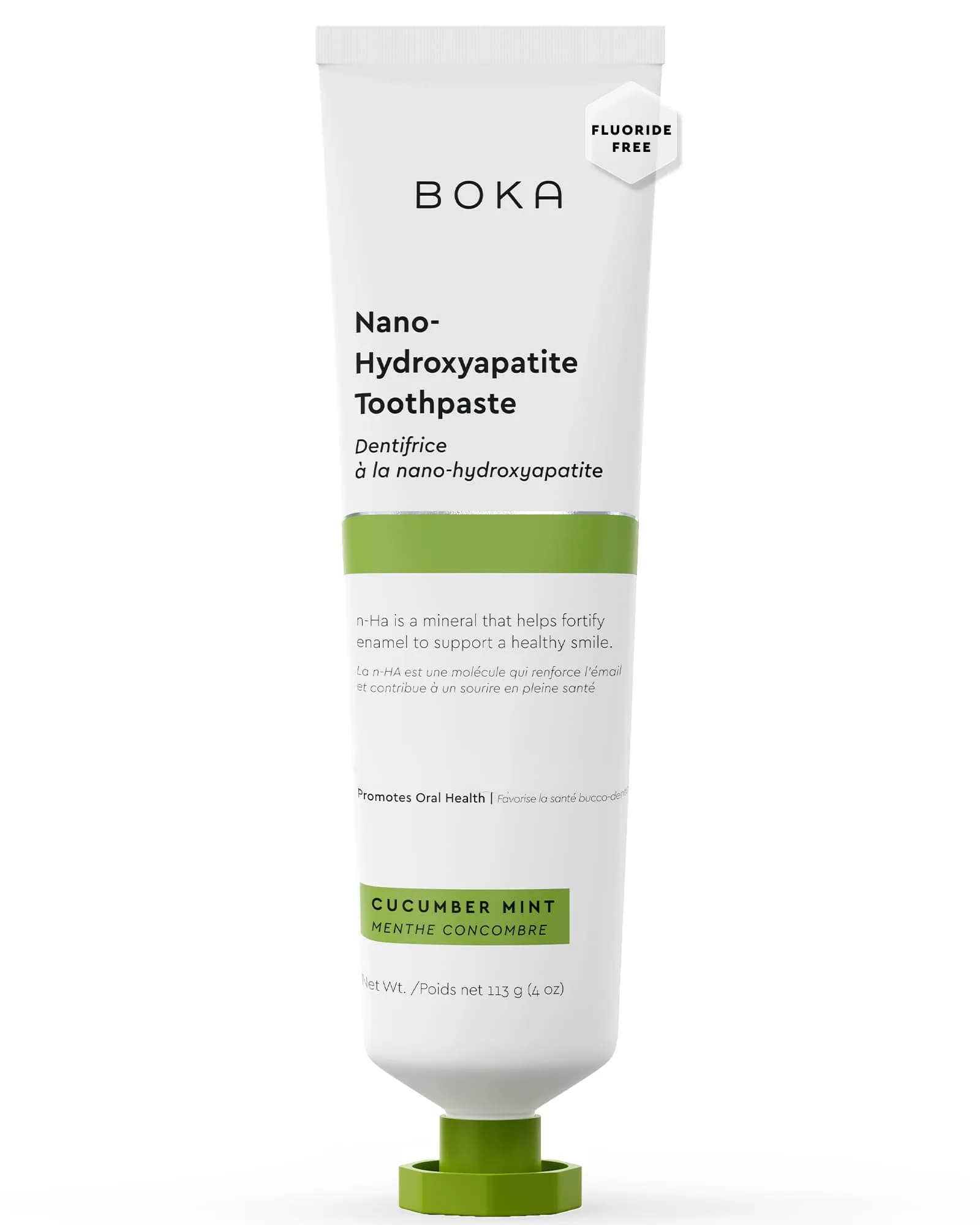 Boka Coco Ginger Toothpaste - Fluoride Free Nano Hydroxyapatite Toothpaste 118ml (4 Oz) | Enamel Care for Sensitive Teeth — C.Cucumber Mint / Regular Size (4 Ounce)