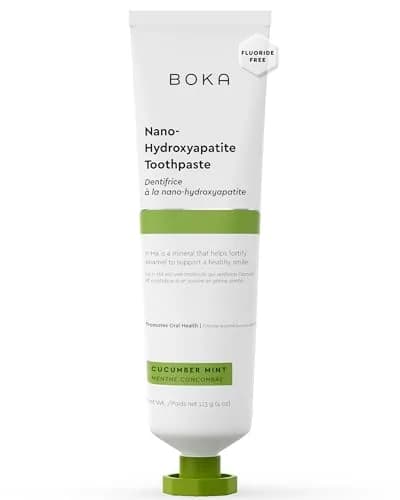 Boka Fluoride-Free Toothpaste with Nano Hydroxyapatite, Cucumber Mint 118g (4 Oz) | Enamel Care & Sensitive Teeth thumbnail 1