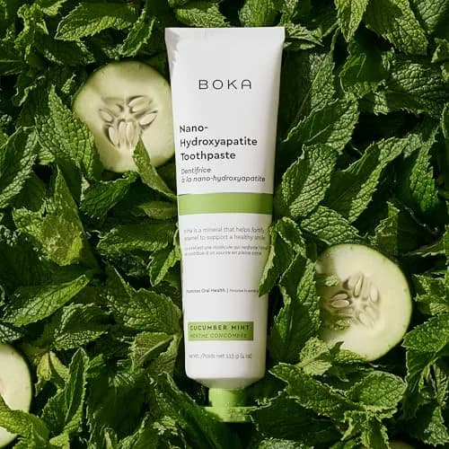 Boka Fluoride-Free Toothpaste with Nano Hydroxyapatite, Cucumber Mint 118g (4 Oz) | Enamel Care & Sensitive Teeth thumbnail 2