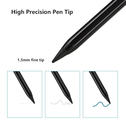 Waiktyne Active Stylus Pen for iPad 11th-6th Gen, iPad Pro M4/M2/M3, Air M3/M2, Mini 7th/6th/5th Gen - Black thumbnail 5