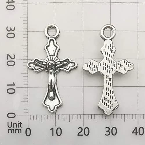 iloveDIYbeads 75pcs Cross Pendants Charms | Religious Theme, Alloy thumbnail 8