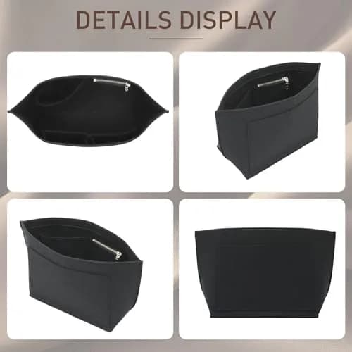 Doxo Felt Purse Organizer Insert for Longchamp Le Pliage Large, Black, Large | Keeps Tote Handbags Shaped & Neat thumbnail 8