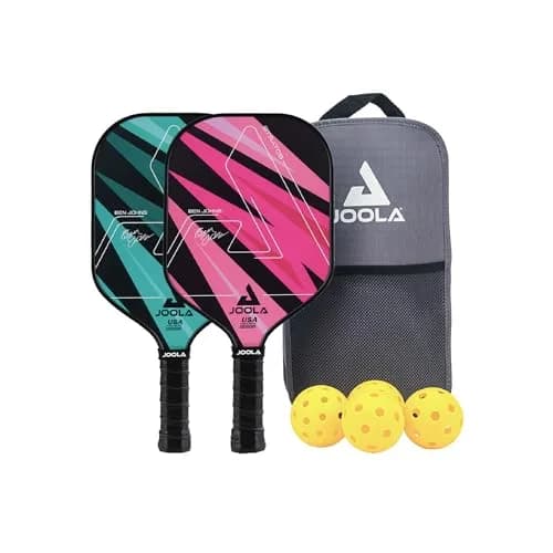 JOOLA Ben Johns 7 Piece Pickleball Set | 2 Paddles, 4 Balls, Bag | Fiberglass & Honeycomb Polypropylene thumbnail 1