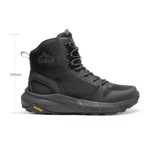NORTIV 8 Men's Military Tactical Boot with Side Zipper, Lightweight, Black-Oxford, US 9 (25.4 cm) thumbnail 7