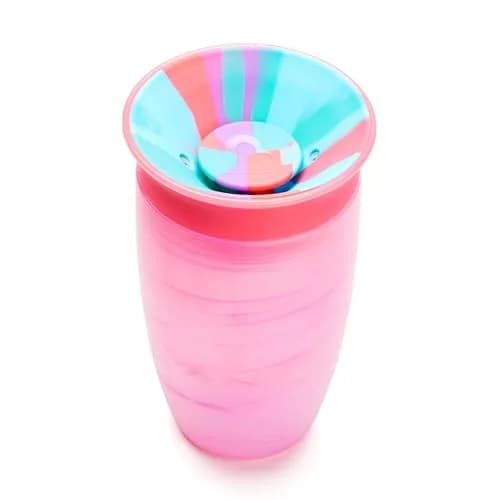 Munchkin Miracle 360 Tropical Swirl Sippy Cup 290ml (10 Ounce) 2-Pack | Dentist-Recommended Spoutless Design thumbnail 2