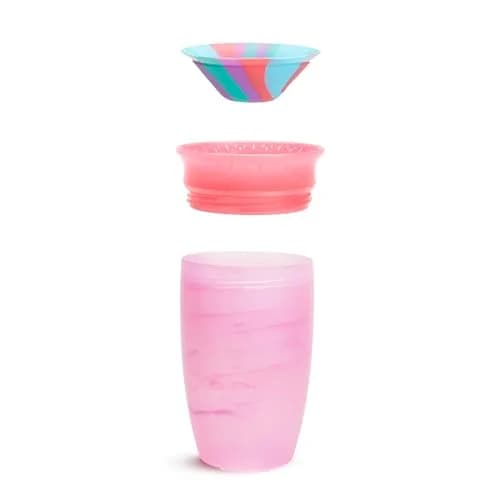 Munchkin Miracle 360 Tropical Swirl Sippy Cup 290ml (10 Ounce) 2-Pack | Dentist-Recommended Spoutless Design thumbnail 3