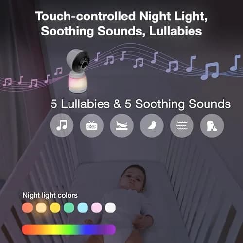 VTech Smart WiFi Baby Monitor – 2K Camera, 5.5" Screen, 24X Zoom, Night Vision | Nursery & Home Security thumbnail 7