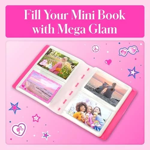 Kodak Barbie Printomatic Instant Camera Deluxe Bundle with Case, Album & Zink Paper | 5MP, Auto-Focus, Built-in Flash, 2x3" Sticky Prints thumbnail 8