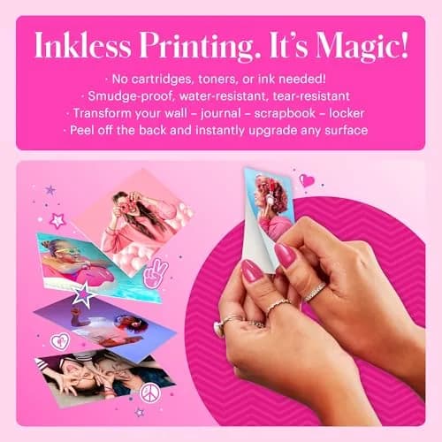 Kodak x Barbie Step Slim Wireless Instant Photo Printer Bundle | 2x3" Zink Prints, 5MP, Bluetooth, 25 Prints/Charge thumbnail 3