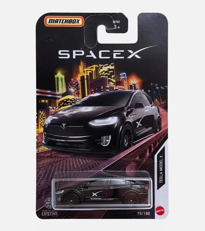 Matchbox Tesla Model X SpaceX Crew Transport Vehicle 1:64 Scale Die-Cast | Authentic Collectible for Space & Automotive Fans thumbnail 2