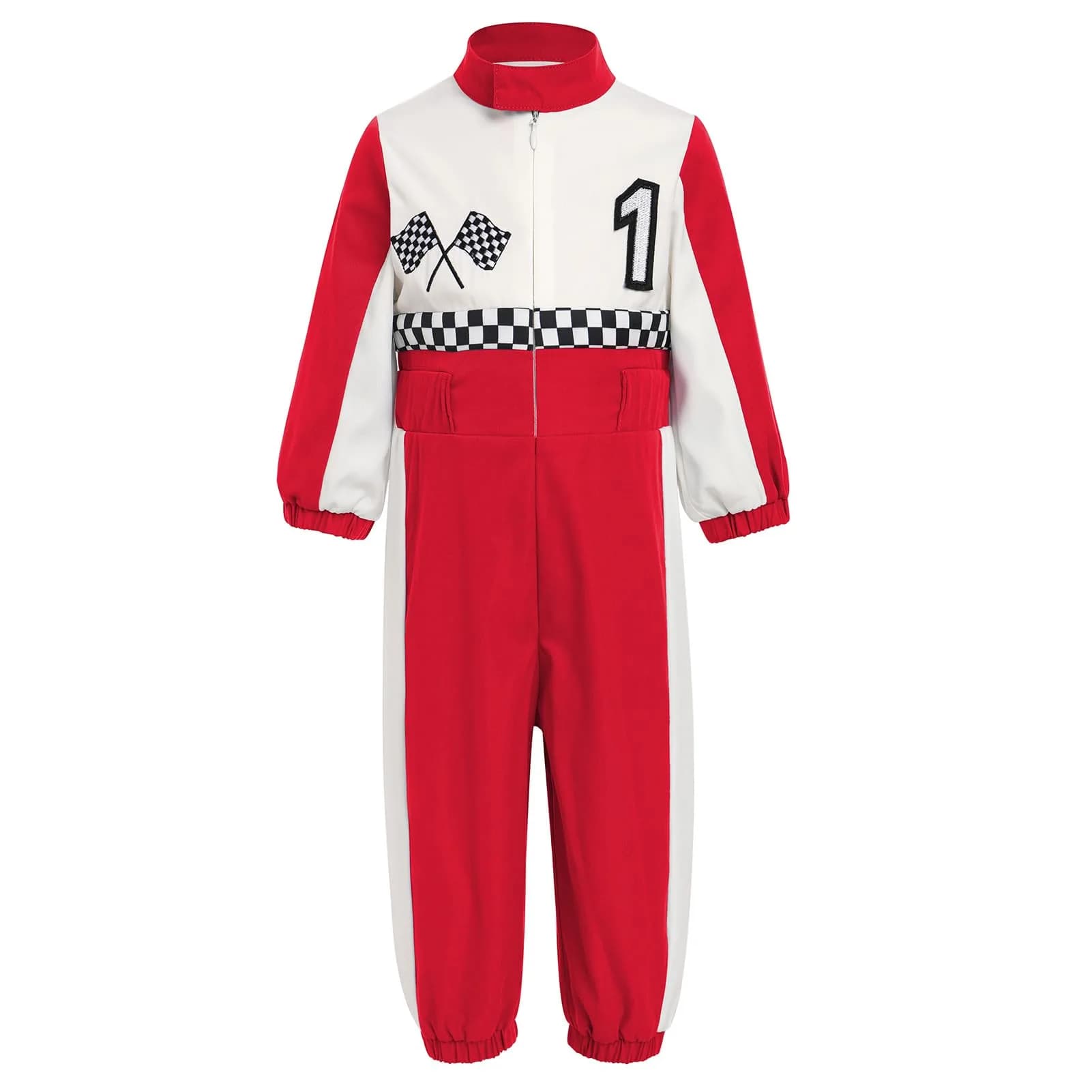 IDOPIP Red Race Car Driver Birthday Outfit 1-Piece Romper (9-12 Months) - main product image