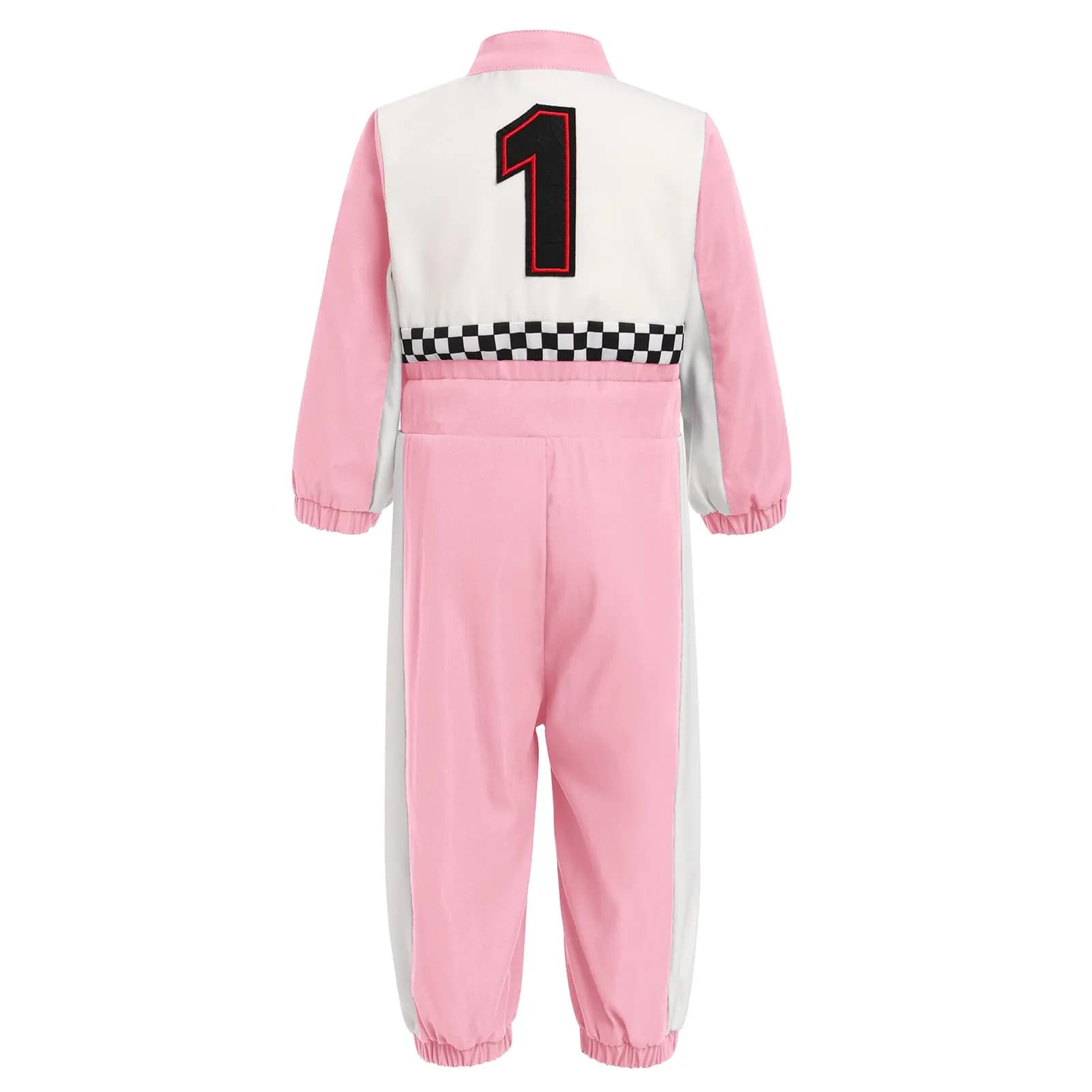 IDOPIP Baby Boys' Race Car Driver 1st 2nd Birthday Outfit Pink 2 Romper 18-24 Months | Unisex Toddler Racer Jumpsuit for Cake Smash Photoshoot — Pink 1 / 9-12 Months