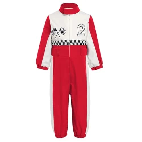IDOPIP Baby Boys 1st 2nd Birthday Race Car Romper 18-24 Months | Unisex Toddler Racer Suit for Cake Smash thumbnail 1