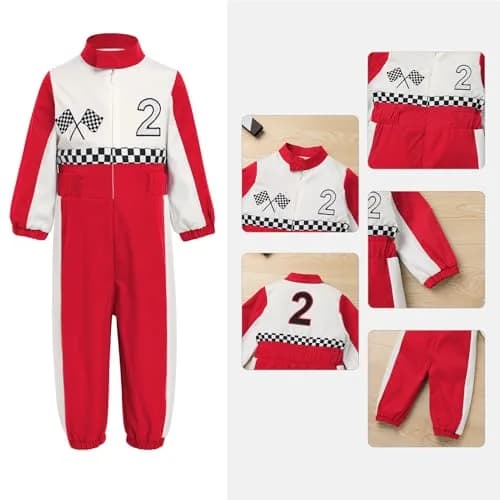 IDOPIP Baby Boys 1st 2nd Birthday Race Car Romper 18-24 Months | Unisex Toddler Racer Suit for Cake Smash thumbnail 4
