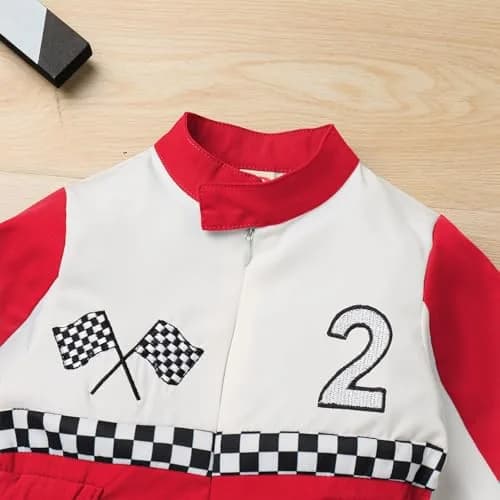 IDOPIP Baby Boys 1st 2nd Birthday Race Car Romper 18-24 Months | Unisex Toddler Racer Suit for Cake Smash thumbnail 5