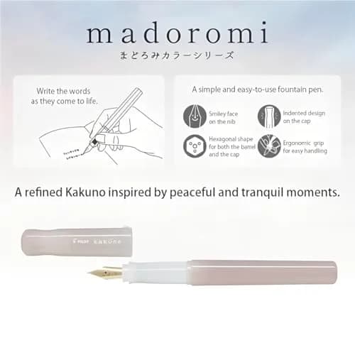 Pilot Fountain Pen Madoromi Color Series Light Blue | Fine Nib, Perfect for Beginners and Creative Expression thumbnail 5
