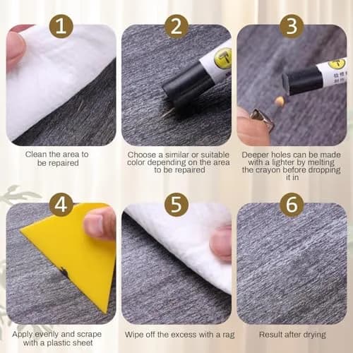 Uxney Wood Filler Sticks 20 Colors | Furniture Touch Up for Scratches & Holes (≤120c) thumbnail 6