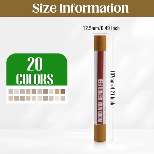 Uxney Wood Filler Sticks, 20 Colors Wood Repair Wax Crayons for Furniture, Floors, Cabinets, and More | Easy Touch-Up Kit thumbnail 2