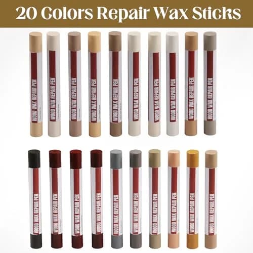 Uxney Wood Filler Sticks, 20 Colors Wood Repair Wax Crayons for Furniture, Floors, Cabinets, and More | Easy Touch-Up Kit thumbnail 3