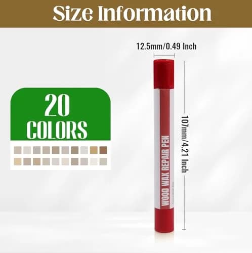 Uxney Wood Filler Sticks, 20 Colors Wood Repair Wax Crayons (Red Series) | Easy Furniture Touch-Up for Scratches & Cracks thumbnail 2