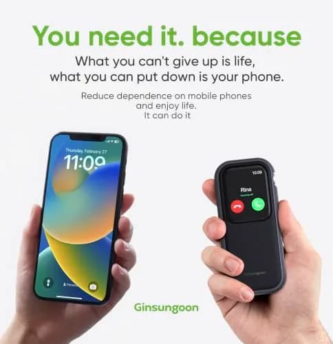 Ginsungoon Dumbphone Case for Apple Watch Series 9/8/7 (45mm) | Turn Your Watch into a Smartphone Replacement thumbnail 5
