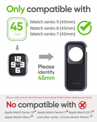 Ginsungoon Dumbphone Case for Apple Watch Series 9/8/7 (45mm) | Turn Your Watch into a Smartphone Replacement thumbnail 2
