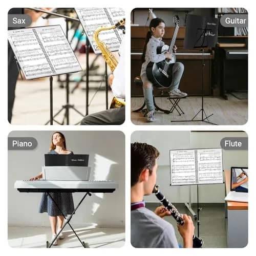 RNSXYAT Sheet Music Folder, 8.5x11 Inches | Durable Double-Sided Organizer for Musicians thumbnail 7