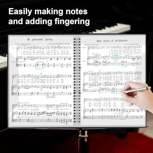 RNSXYAT Sheet Music Folder, 8.5x11 Inches | Durable Double-Sided Organizer for Musicians thumbnail 3