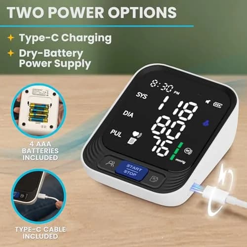 Acenis Automatic Blood Pressure Monitor AOJ-30F | Large Color Screen, Adjustable Cuff, 4xAAA Batteries thumbnail 3