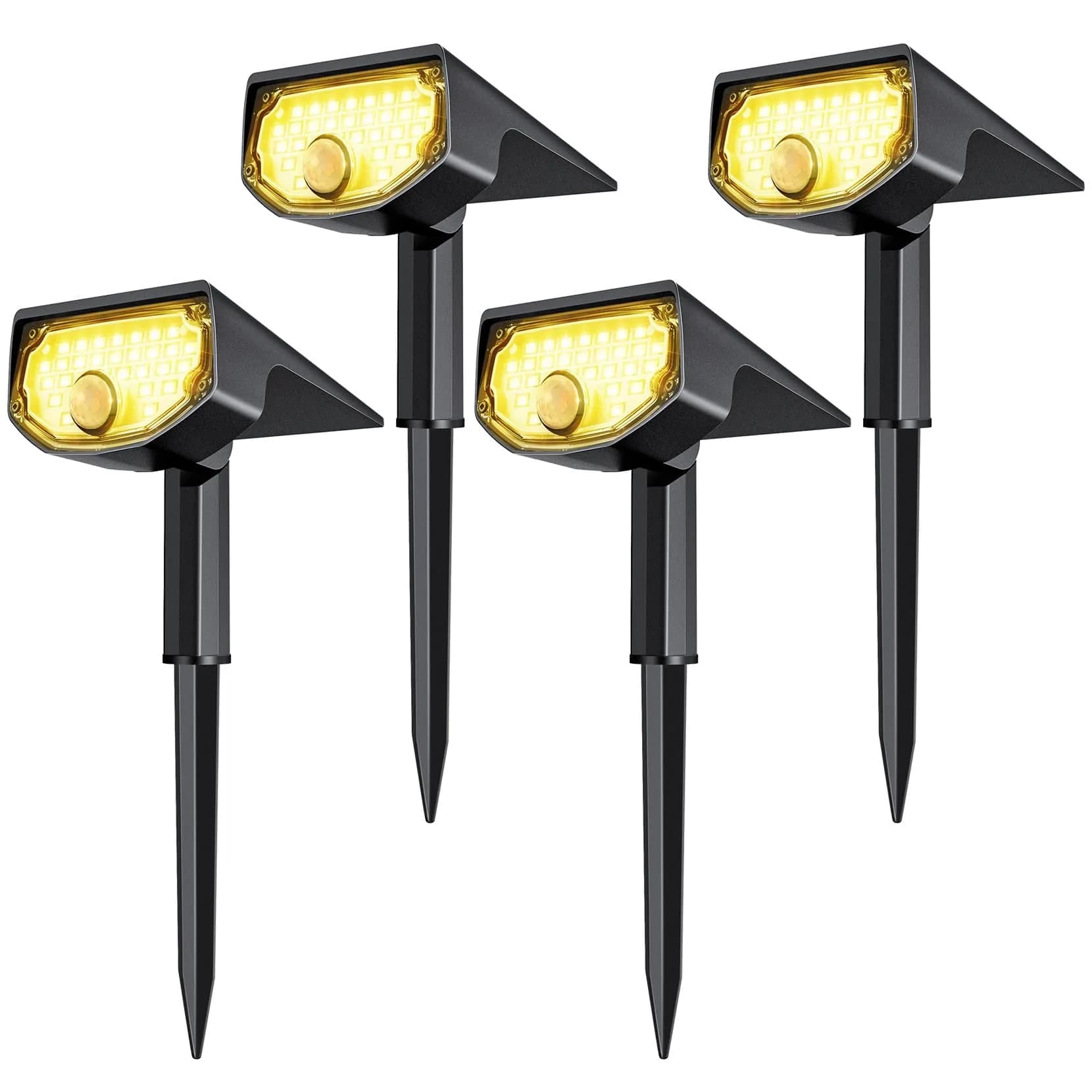 AloftSun Solar Motion Sensor Outdoor Lights | Waterproof 30 LED Spotlights for Yard & Garden - main product image