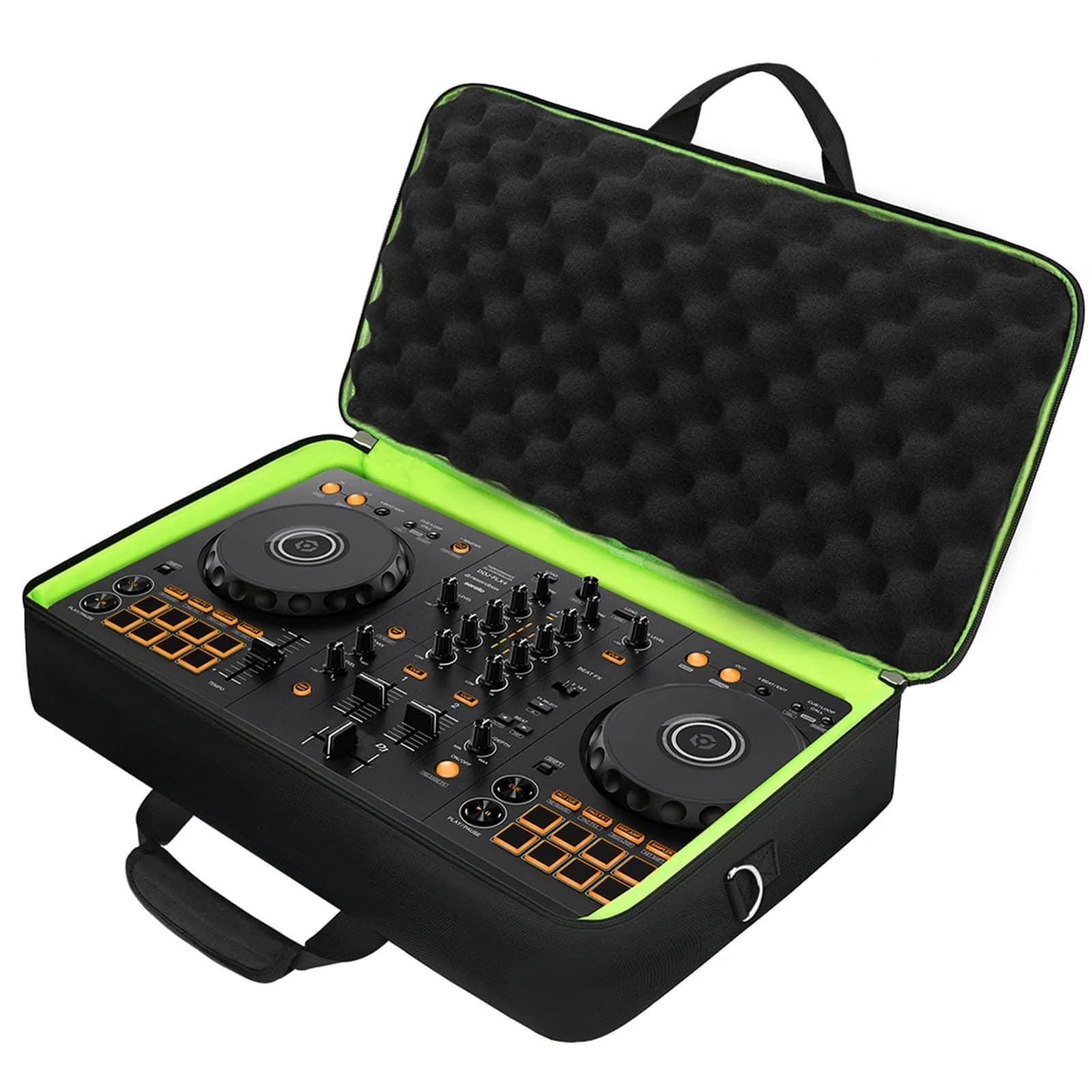 SNIGJAT DJ Controller Case for DDJ FLX4 / 400 / REV1, 21.5 x 11.5 x 2.5 inches | Protective Padded Bag with Accessory Pockets