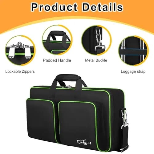 SNIGJAT DJ Controller Case for DDJ FLX4 / 400 / REV1, 21.5 x 11.5 x 2.5 inches | Protective Padded Bag with Accessory Pockets thumbnail 6