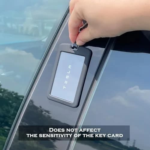 TANDRIVE Key Card Holder Case for Tesla Model Y Model 3 Cybertruck Rivian | Silicone & Plastic, 2 Pack thumbnail 5