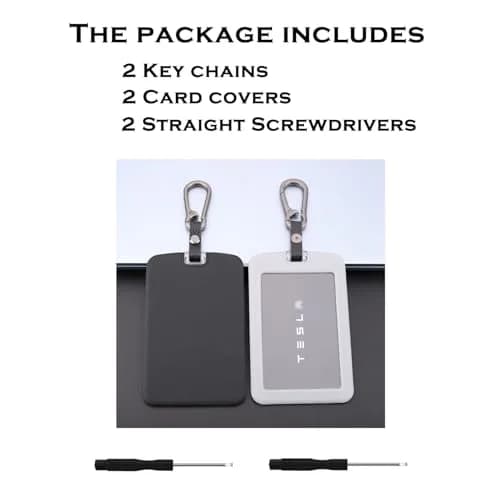 TANDRIVE Key Card Holder Case for Tesla Model Y Model 3 Cybertruck Rivian | Silicone & Plastic, 2 Pack thumbnail 6