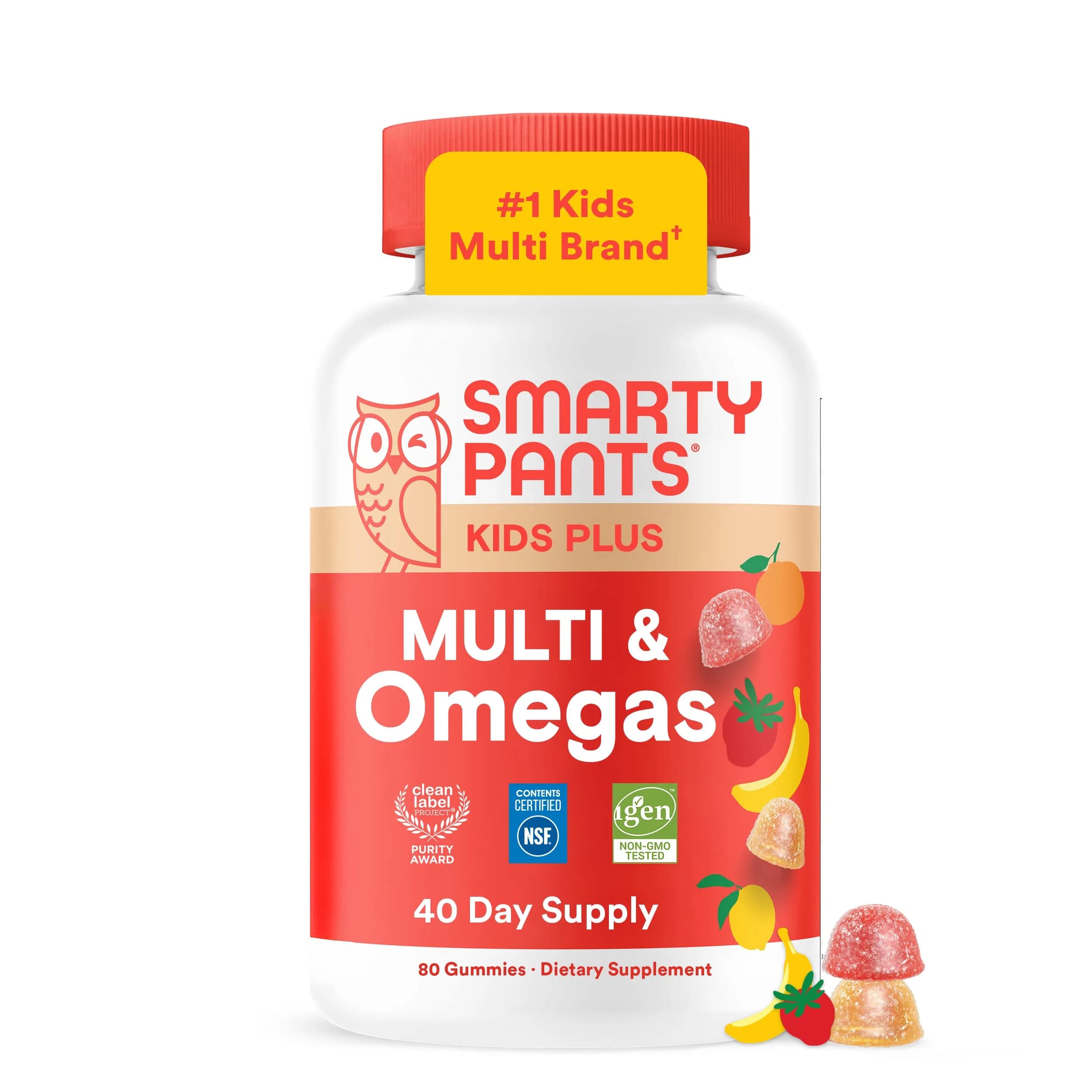 SmartyPants Toy Story 5 Kids Multivitamin Gummies 60 Count | Immune Support with Omega 3, Vitamin D, C, B12, E, Zinc & Iodine — Orange