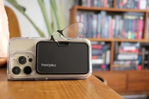 ThinOptics Readers with MagSafe Compatible Case 2.0x Magnification | Armless On-Nose Reading Glasses thumbnail 3